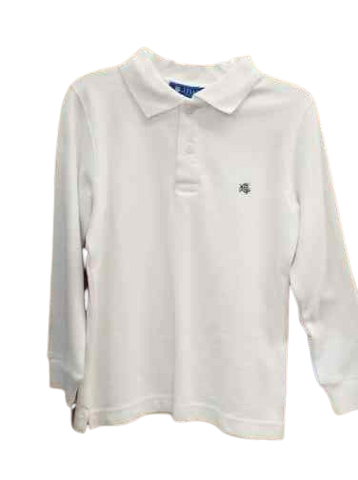 Boys L/S Polo White