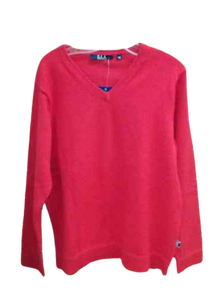 Boys V-Neck Sweater Red
