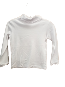 Girls White Turtle Neck