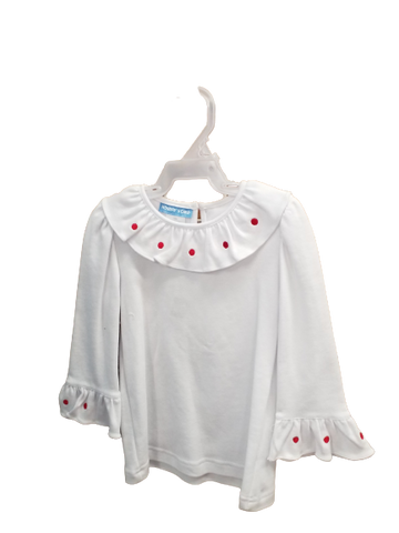 Girls Blouse Red Dots