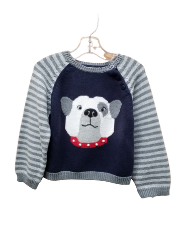 Grey Sweater Bulldog