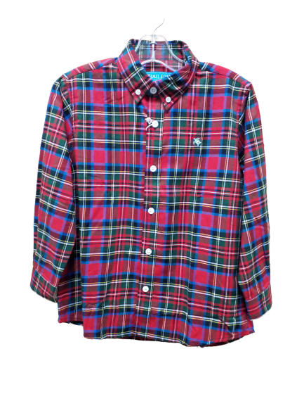 Long Sleeve Oxford Red Plaid