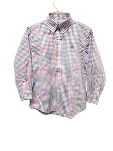Long Sleeve Oxford Red Blue Green Plaid
