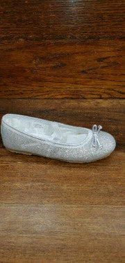 Silver Ballet Flat