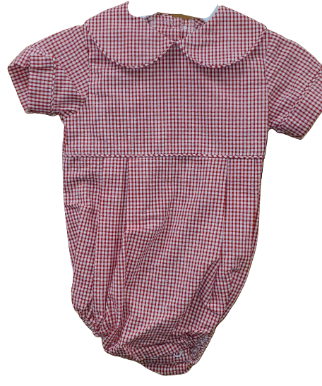 Boys Bubble Red Check