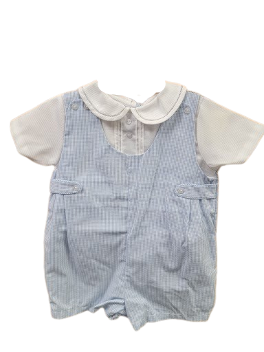 Romper Blue Check