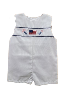Sunsuit, White, American Flag