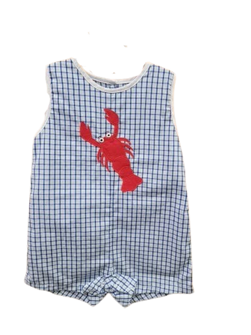 Sunsuit, Blue Check, Crawfish