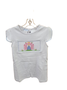 Knit Top, Short/Sleeve White, Princess