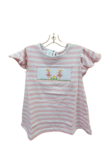 Knit Top, Short/Sleeve Pink, Faries