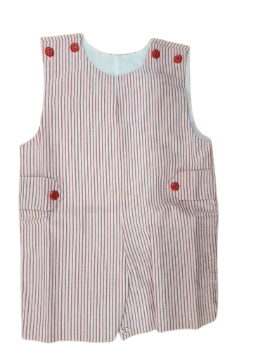 Boys Shortall Red Gingham