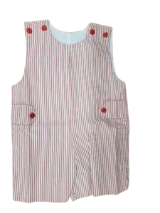 Boys Shortall Red Gingham