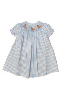 Puppy Smocked Bishop Dress