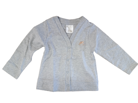 Soft Jersey Cotton Cardigan - Gray