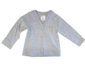 Soft Jersey Cotton Cardigan - Gray