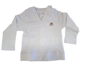 Soft Jersey Cotton Cardigan - White