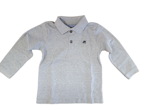 Soft Jersey Cotton Polo Shirt - Grey
