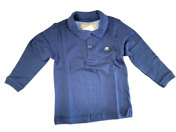 Soft Jersey Cotton Polo Shirt - Navy