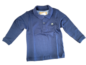 Soft Jersey Cotton Polo Shirt - Navy