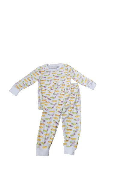 Mardi Gras Mask 2pc Pajama Set