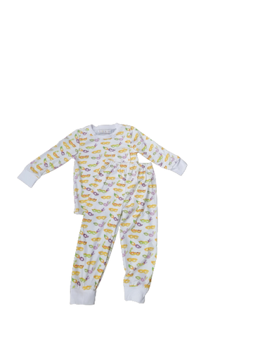 Mardi Gras Mask 2pc Pajama Set