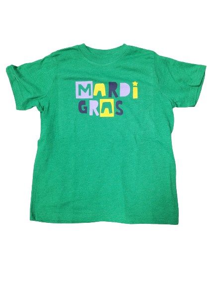 MARDI GRAS BOYS TEE - GREEN