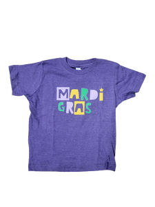 MARDI GRAS BOYS TEE - PURPLE