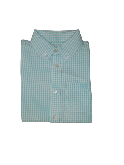 SEERSUCKER SHORT SLEEVE AQUA