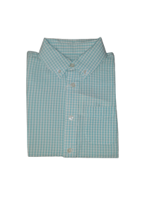 SEERSUCKER SHORT SLEEVE AQUA
