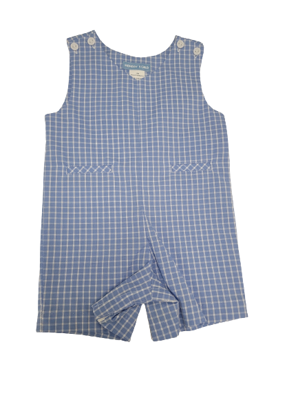 Blue Windowpane Boys Shortall