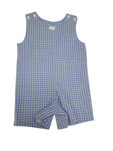 Blue Windowpane Boys Shortall