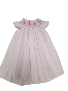 Ballerinas Smocked Pink Polka Dots Girls Angel