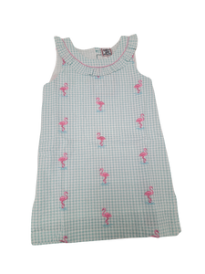 All Over Embroidered Flamingo Shift