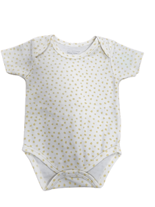 Kissy Love Basics Speckles Short Sleeve Bodysuit, Gold