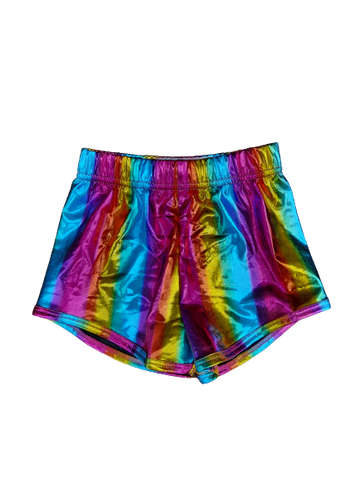 Rainbow Metallic Shorts