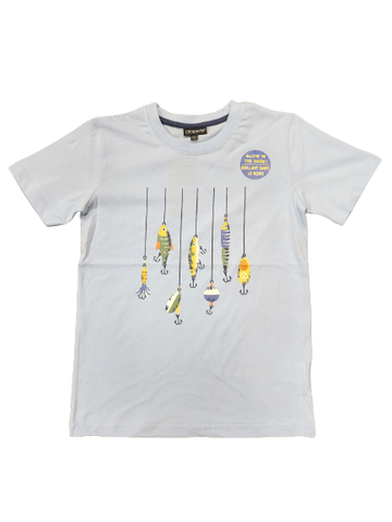 Fishing Lures Graphic Print Top