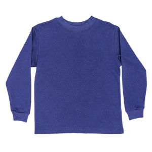 Navy Knit- Long Sleeve T-Shirt