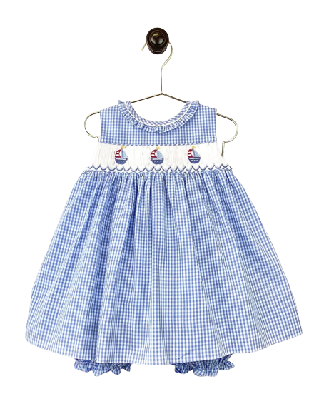 Picture Smocked Sailboat Sundress