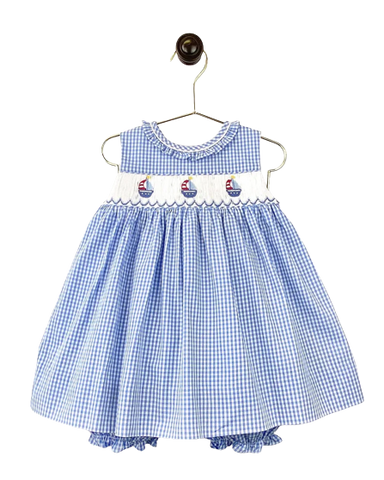 Picture Smocked Sailboat Sundress