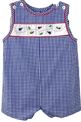 Sunsuit with Beetle Embroidery