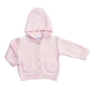 Cardigan Sweater, Hooded, Pink