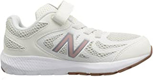 Girls Velcro 519 Running Shoe (Infant/Toddler) White/Pink