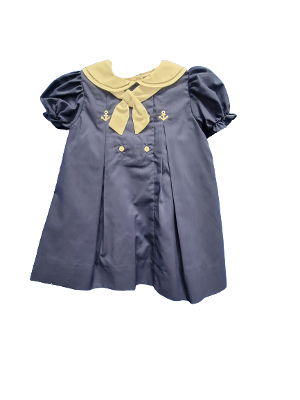 Classic Nautical Dress-Navy