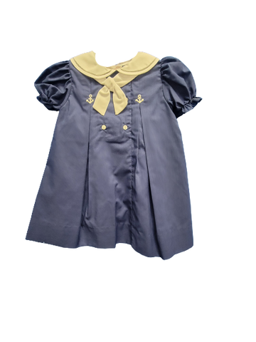 Classic Nautical Dress-Navy
