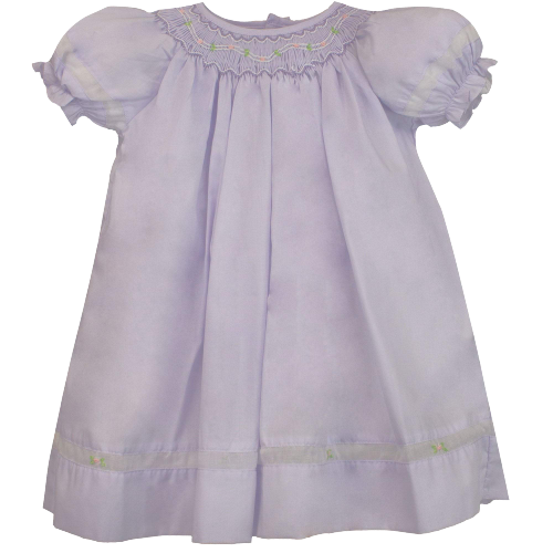 Smocked Daygown with Viole Insert