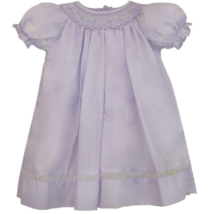 Smocked Daygown with Viole Insert