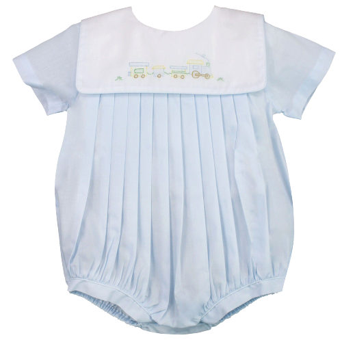 Romper with Train Embroidery