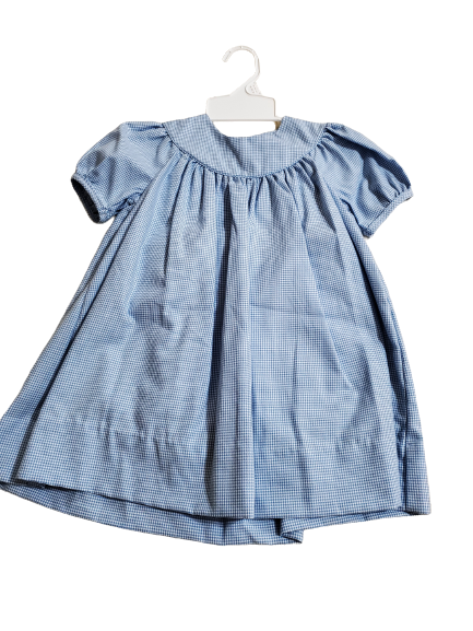 Blue Checker Cotton Dress