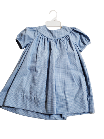 Blue Checker Cotton Dress