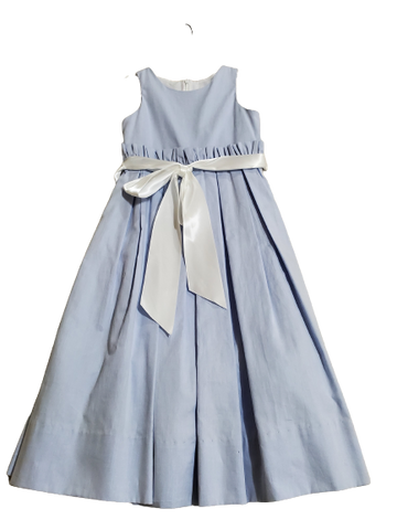 Blue Doeskin Empire Dress